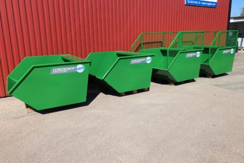 4 ST CONTAINER, GRÖNLACKERADE
