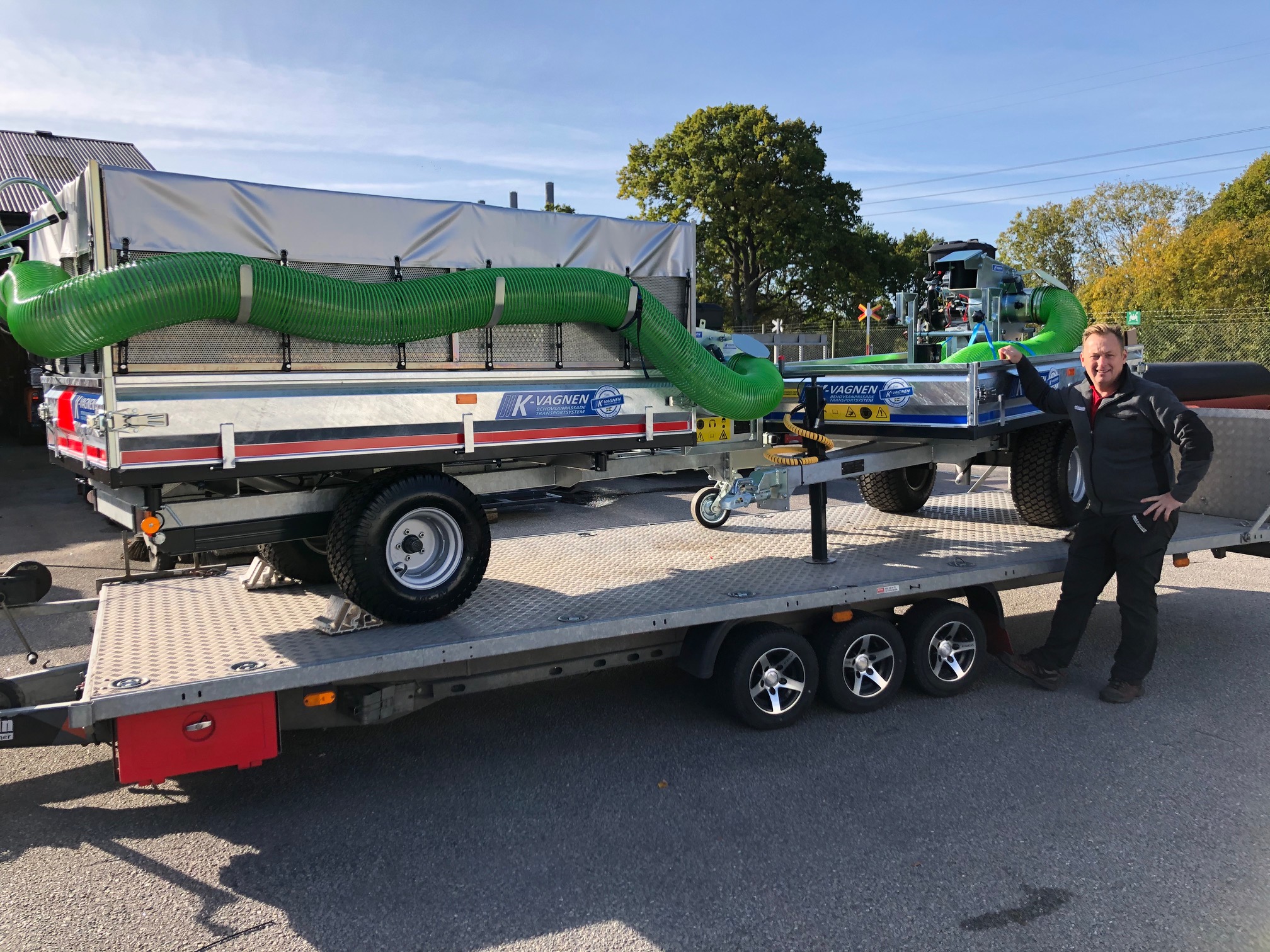 Fullt lass med nya K-vagnen till Vimmerby !